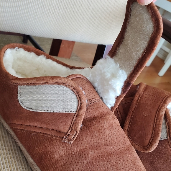 Old Friend chestnut suede adjustable strap shoe - Picture 2 of 5